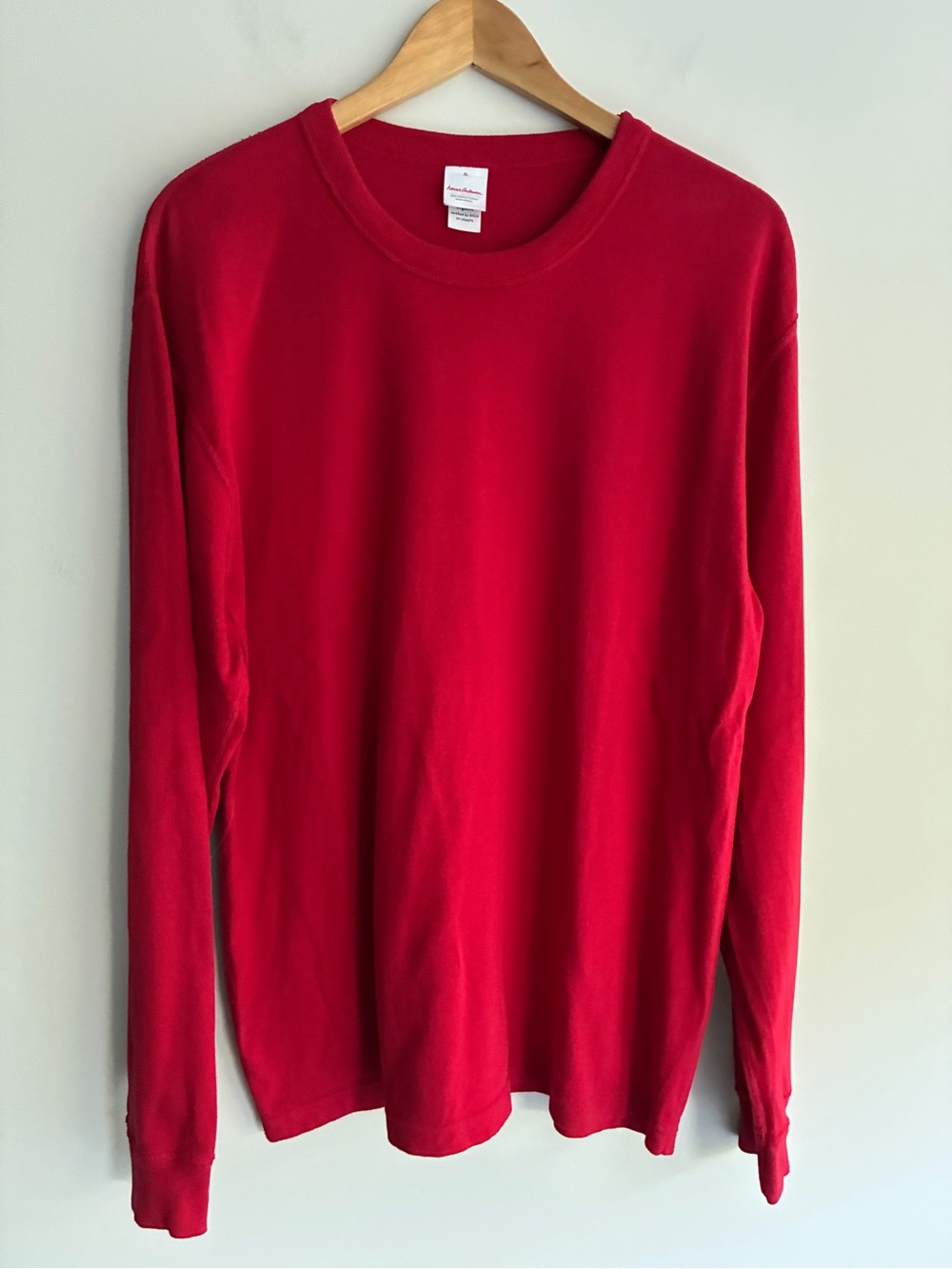 Hanna Andersson  Red Long-Sleeve Crewneck Pajama Top Extra Large